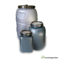 BIDON DE PLASTICO GRIS SIN ASAS 30L