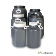 BIDON DE PLASTICO GRIS CON ASAS PLANO 30L